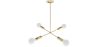 Gold Ceiling Lamp - Design Pendant Lamp - 4 arms - Retan image 7
