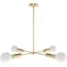 Gold Ceiling Lamp - Design Pendant Lamp - 4 arms - Retan image 7