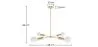 Gold Ceiling Lamp - Design Pendant Lamp - 4 arms - Retan image 7