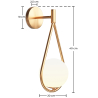 Buy Wall lamp in modern style, glass - Tear Gold 60239 with a guarantee