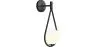 Black Wall Lamp - Globe Shade - Tear image 7