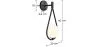 Black Wall Lamp - Globe Shade - Tear image 7
