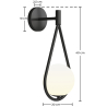 Buy Wall lamp in scandinavian style, glass - Tear Black 60240 with a guarantee