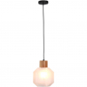Buy Wood and Glass Ceiling Lamp - Design Pendant Lamp - Bumba White 60241 - prices