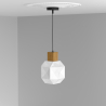Buy Pendant lamp in modern style, wood and glass - Bumba White 60241 - in the EU
