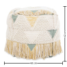 Buy Pouffe Boho Bali , Square in Cotton and wool - Jacqueline Bali Multicolour 60248 with a guarantee