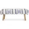 Buy Bench Upholstered , Wood  in Cotton and  Recycled yarn - Katherine Bali Blue 60255 - in the EU