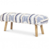 Buy Bench Upholstered , Wood  in Cotton and  Recycled yarn - Katherine Bali Blue 60255 - prices