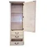 Country Chic Mirror Wardrobe - Waxed Wood image 7