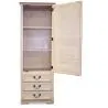 Country Chic Mirror Wardrobe - Waxed Wood image 7
