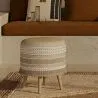 Round Pouf Stool - Boho Bali Style - Ivy  image 7