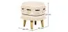 Round Pouf Stool - Boho Bali Style - Juliet image 7