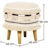 Round Pouf Stool - Boho Bali Style - Juliet image 7