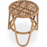 Buy Low Garden Stool in Rattan, Boho Bali Style - Freka Natural wood 60287 in the Europe