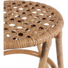 Buy Low Garden Stool in Rattan, Boho Bali Style - Freka Natural wood 60287 Home delivery