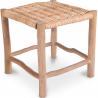 Buy Low Garden Stool in Boho Bali Style, Rattan and Wood - Senay Natural wood 60290 - in the EU