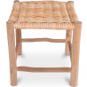 Buy Low Garden Stool in Boho Bali Style, Rattan and Wood - Senay Natural wood 60290 in the Europe