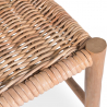 Buy Low Garden Stool in Boho Bali Style, Rattan and Wood - Senay Natural wood 60290 Home delivery