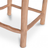 Buy Low Garden Stool in Boho Bali Style, Rattan and Wood - Senay Natural wood 60290 - in the EU