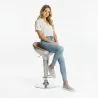 Round Metal Stool - Aviator Style - 90cm - Aviator image 7