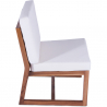Buy Wooden Lounge Chair - Boho Bali Style Design Chair - Glan White 60299 in the Europe