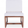 Buy Garden Armchair in Boho Bali Style, Wood and Canvas - Glan White 60299 - in the EU