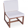 Buy Wooden Lounge Chair - Boho Bali Style Design Chair - Glan White 60299 - prices