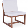 Buy Garden Armchair in Boho Bali Style, Wood and Canvas - Glan White 60299 at Privatefloor