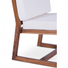 Buy Garden Armchair in Boho Bali Style, Wood and Canvas - Glan White 60299 with a guarantee