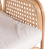 Buy Rattan Armchair with Cushion, Boho Bali Style - Qawa White 60300 home delivery