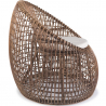 Buy Rattan Armchair with Cushion, Boho Bali Style - Opi White 60302 - in the EU