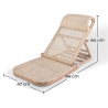 Buy Rattan Boho Bali Garden Deck Chair - Chenai Natural 60307 - prices