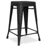 Bar Stool - Industrial Design - Matte Steel - 60cm - New edition - Stylix image 7