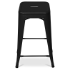 Buy Bar Stool - Industrial Design - Matte Steel - 60cm - New edition - Stylix Black 60324 in the Europe