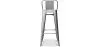 Bar Stool with Backrest - Industrial Design - 76cm - New Edition - Stylix image 7