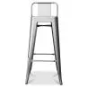 Bar Stool with Backrest - Industrial Design - 76cm - New Edition - Stylix image 7