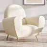 Armchair with Armrests - Upholstered in Boucle Fabric - Belise image 7