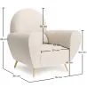 Armchair with Armrests - Upholstered in Boucle Fabric - Belise image 7