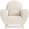 Buy Armchair with Armrests - Upholstered in Boucle Fabric - Belise White 60329 - in the EU