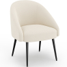 Buy  Design Armchair - Upholstered in Boucle Fabric - Wasda White 60330 - in the EU
