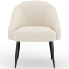 Buy  Design Armchair - Upholstered in Boucle Fabric - Wasda White 60330 at Privatefloor