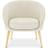 Buy Armchair with Armrests - Upholstered in Boucle Fabric - Pimba White 60332 at Privatefloor