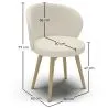 Bouclé Fabric Upholstered Armchair - Lounge Chair - Yuna image 7