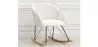 Rocking Armchair with Armrests - Upholstered in Boucle Fabric - Freia image 7