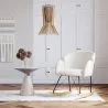 Rocking Armchair with Armrests - Upholstered in Boucle Fabric - Freia image 7