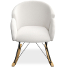 Buy Rocking Armchair with Armrests - Upholstered in Boucle Fabric - Freia White 60334 Home delivery