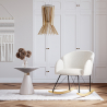 Buy Rocking armchair upholstered in white boucle - Freia  White 60334 at Privatefloor