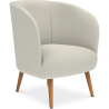 Buy Armchair with Armrests - Upholstered in Boucle Fabric - Wesna White 60335 - in the EU