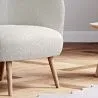 Armchair with Armrests - Upholstered in Boucle Fabric - Wesna image 7
