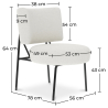 Buy White boucle upholstered dining chair - Jerna White 60337 - prices